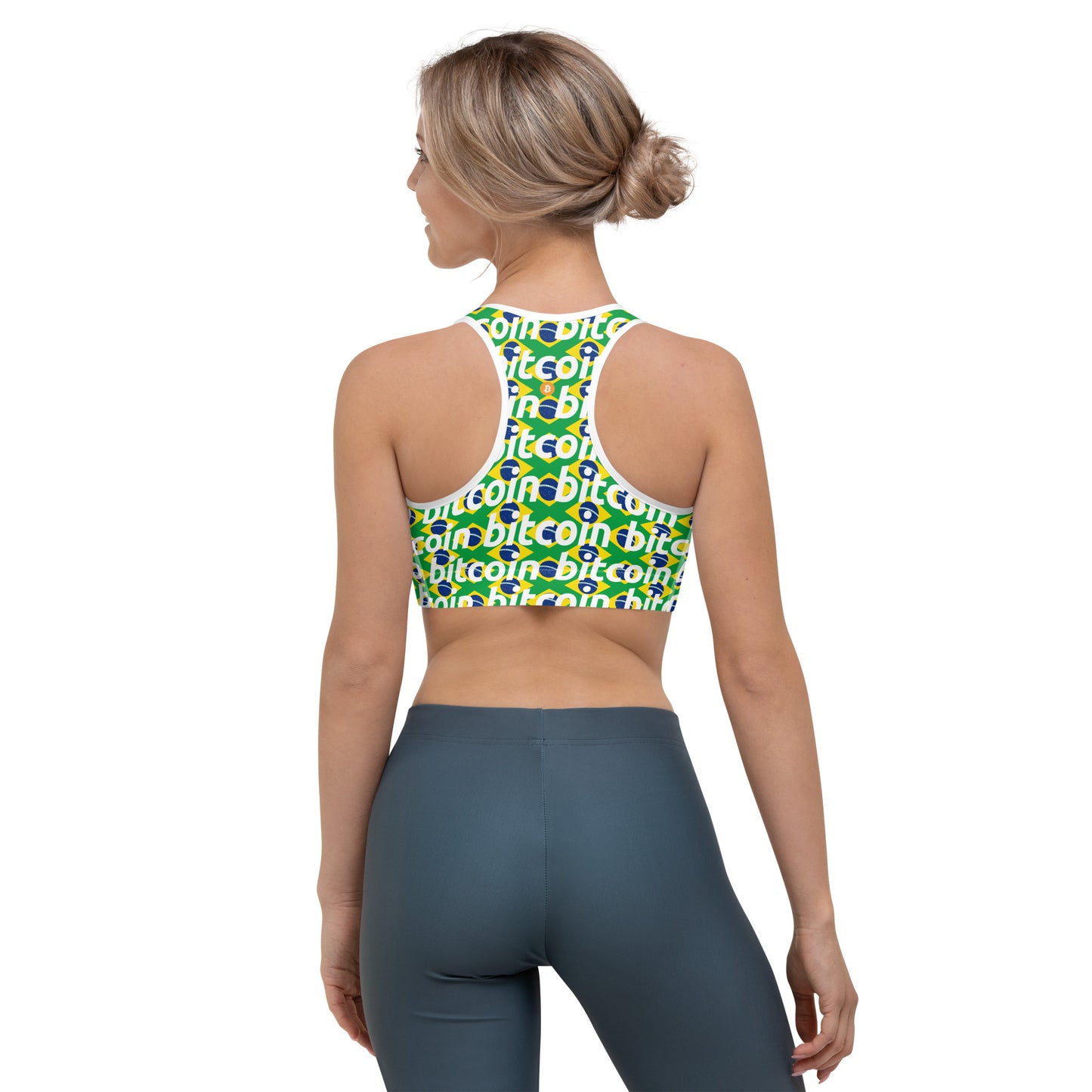 Bitcoin Brazil Sports Bra printful