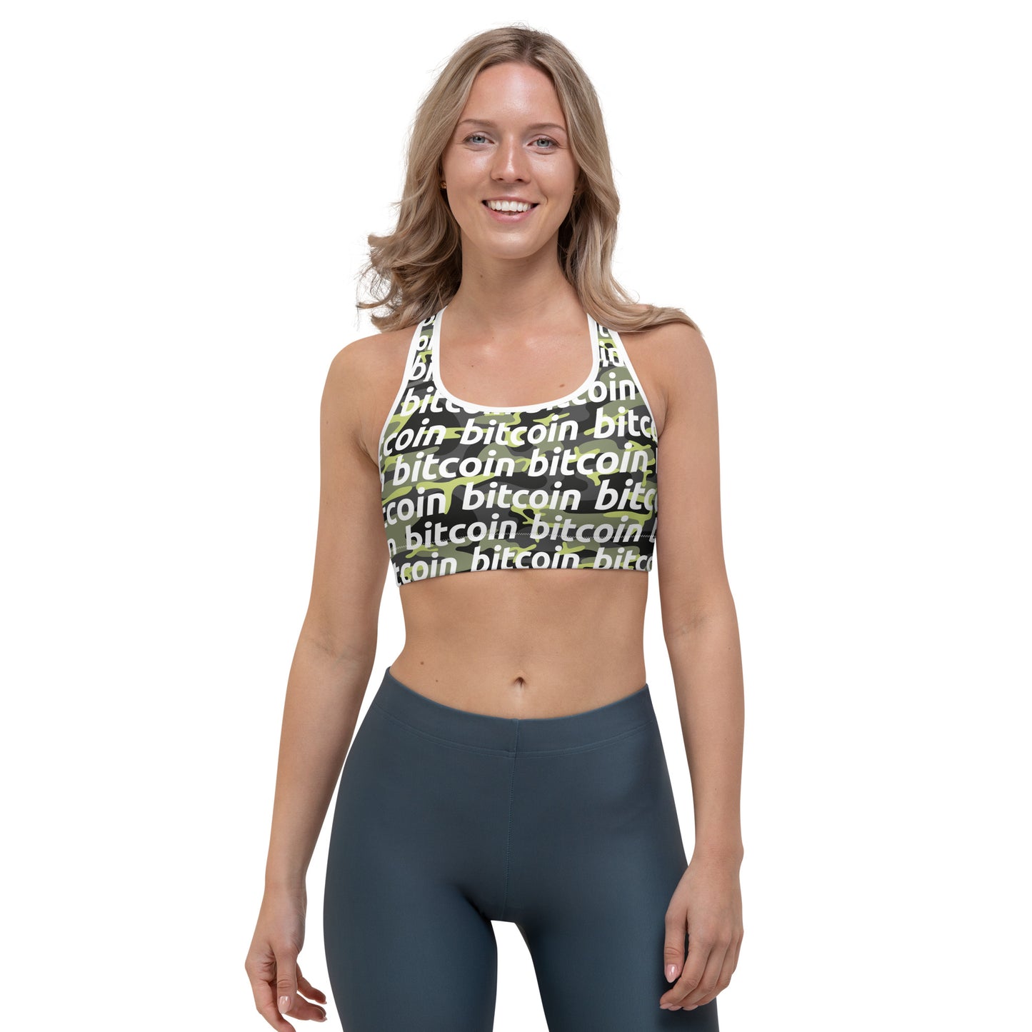 Bitcoin Everglade Sports Bra printful
