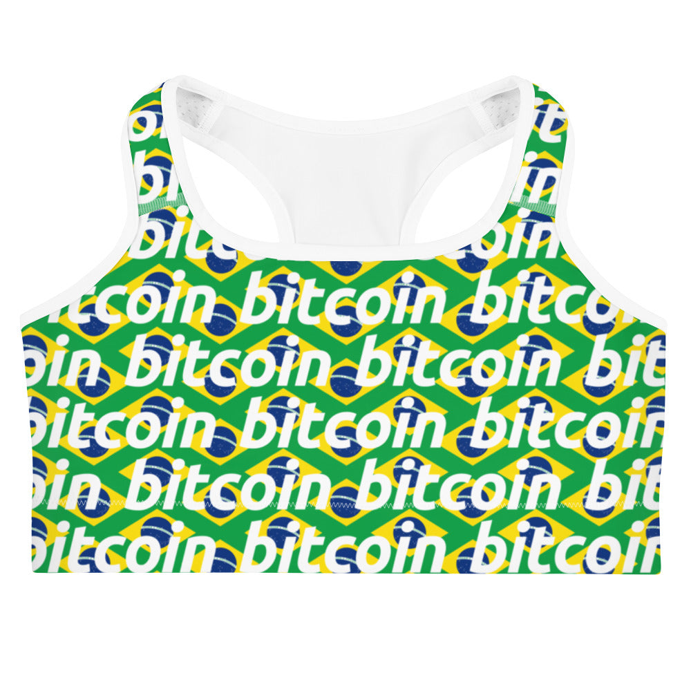 Bitcoin Brazil Sports Bra printful