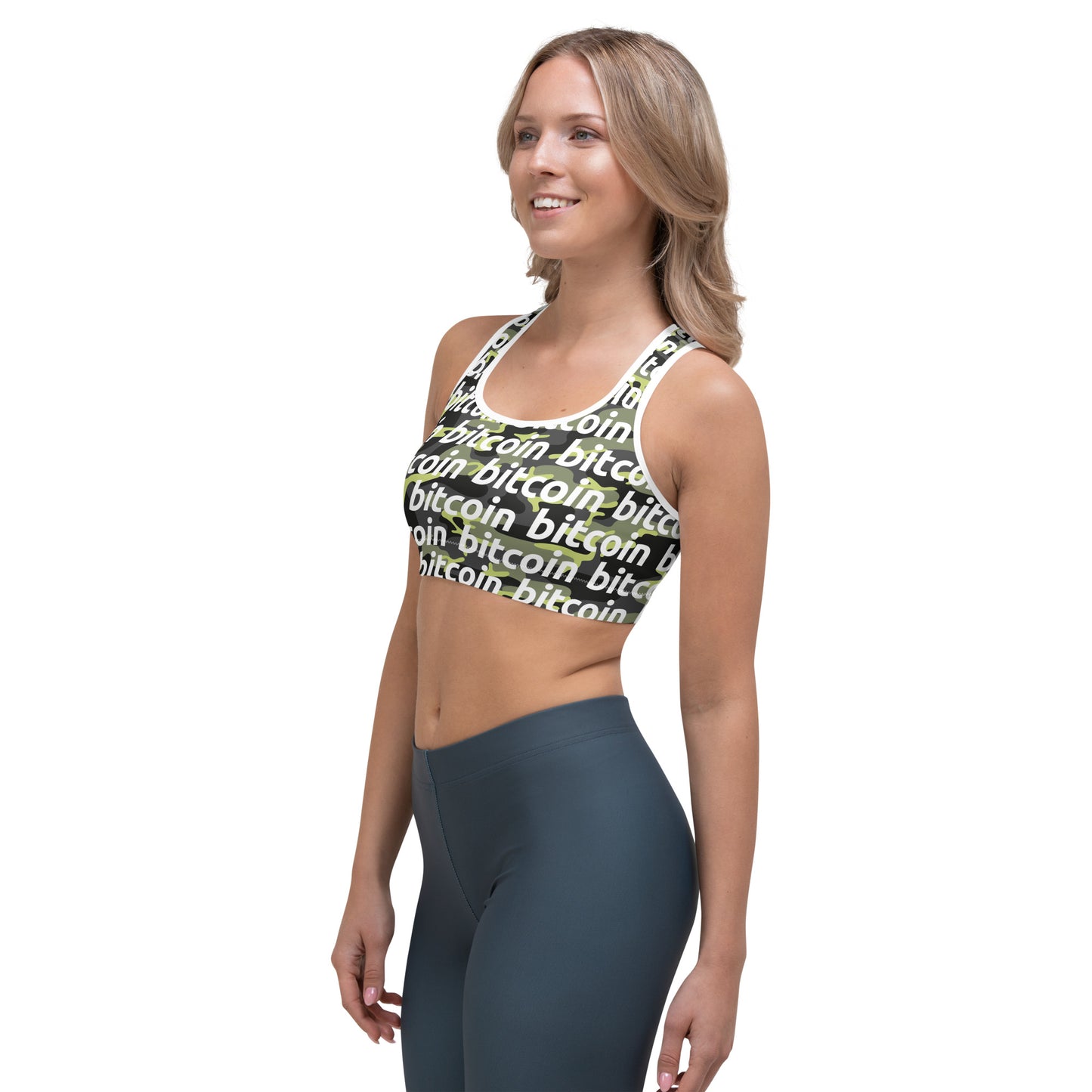 Bitcoin Everglade Sports Bra printful