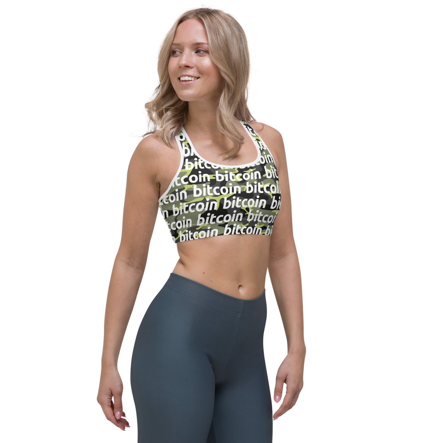 Bitcoin Everglade Sports Bra printful