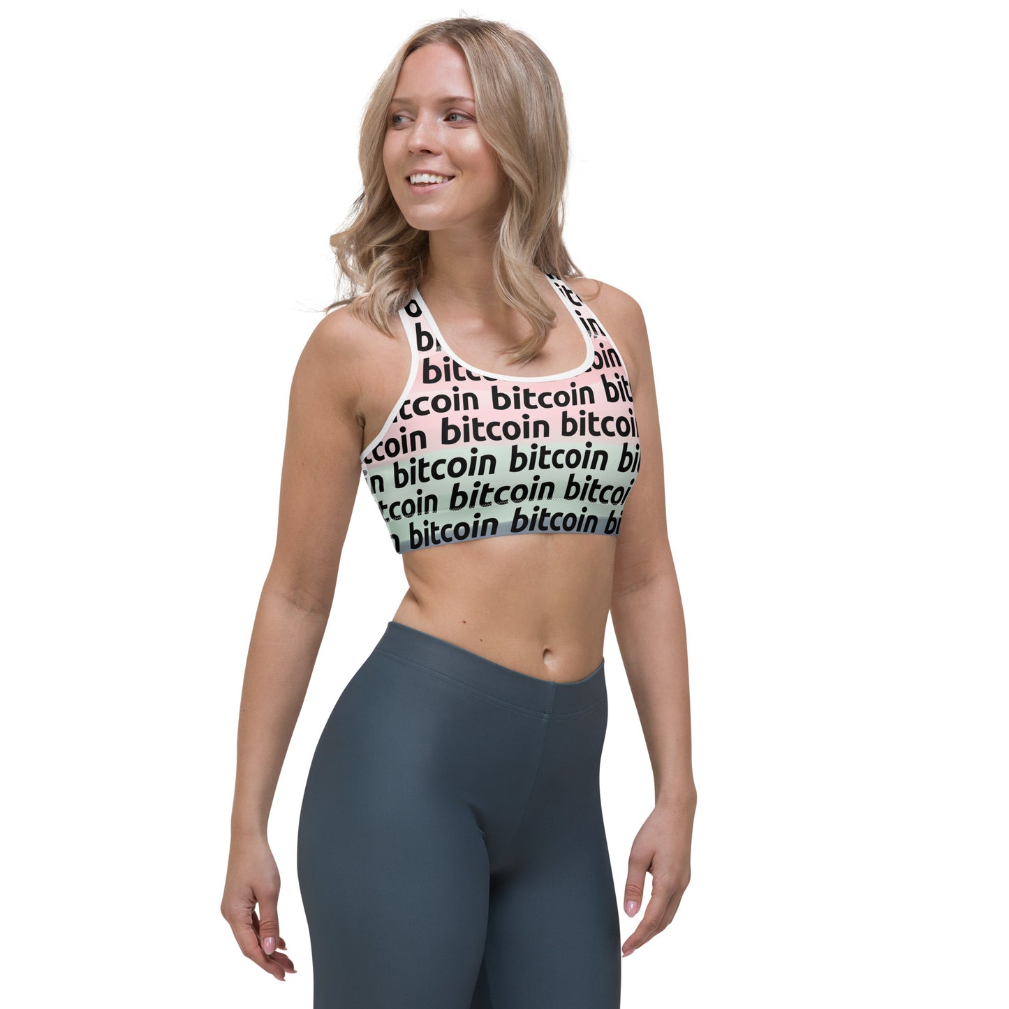 Bitcoin Palette Sport Bra printful