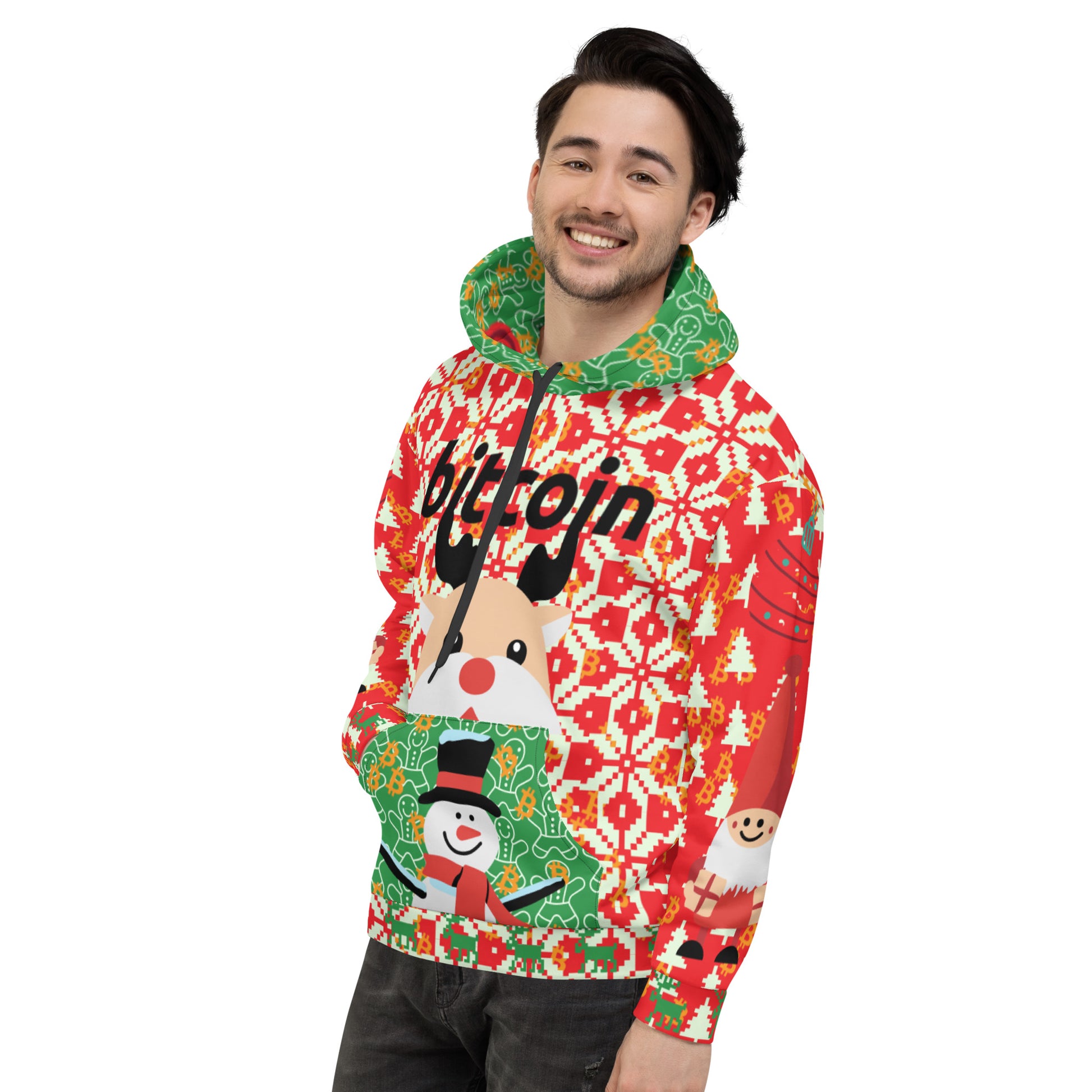Bitcoin Christmas Ugly Hoodie In N Out Crypto
