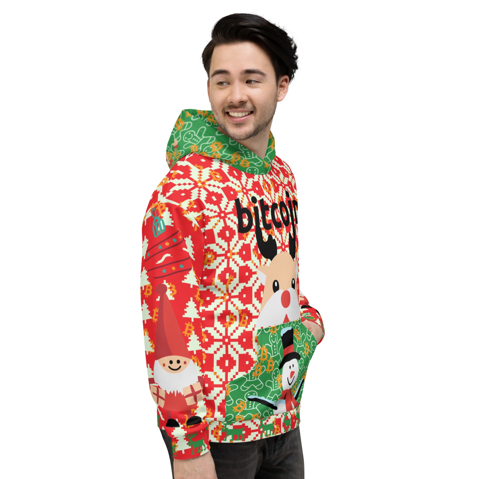 Bitcoin Christmas Ugly Hoodie In N Out Crypto