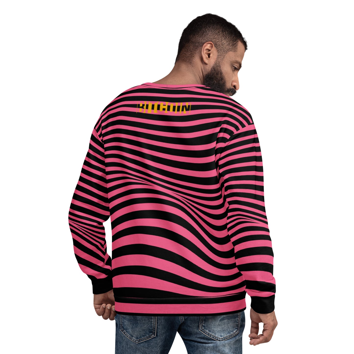 Bitcoin Chaos Stripe Sweatshirt printful