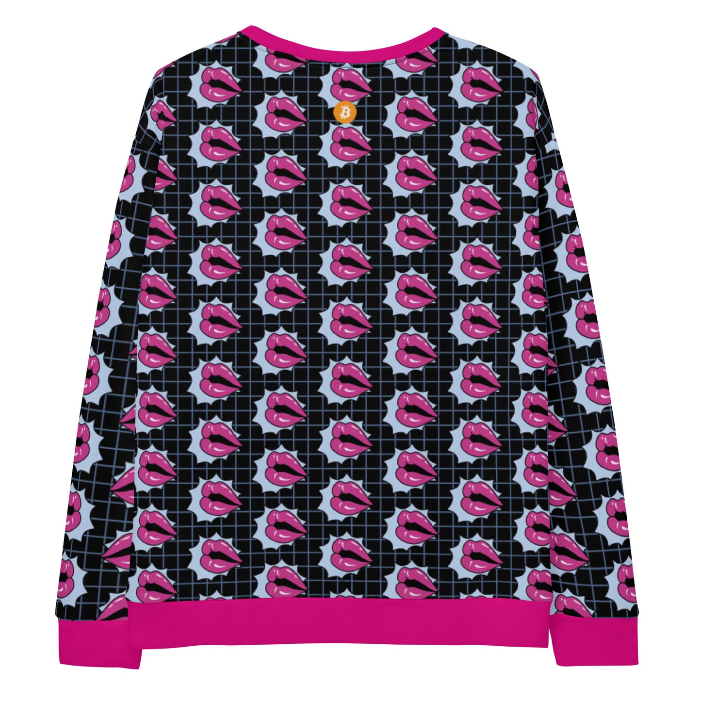 Bitcoin Lips Unisex Sweatshirt In N Out Crypto