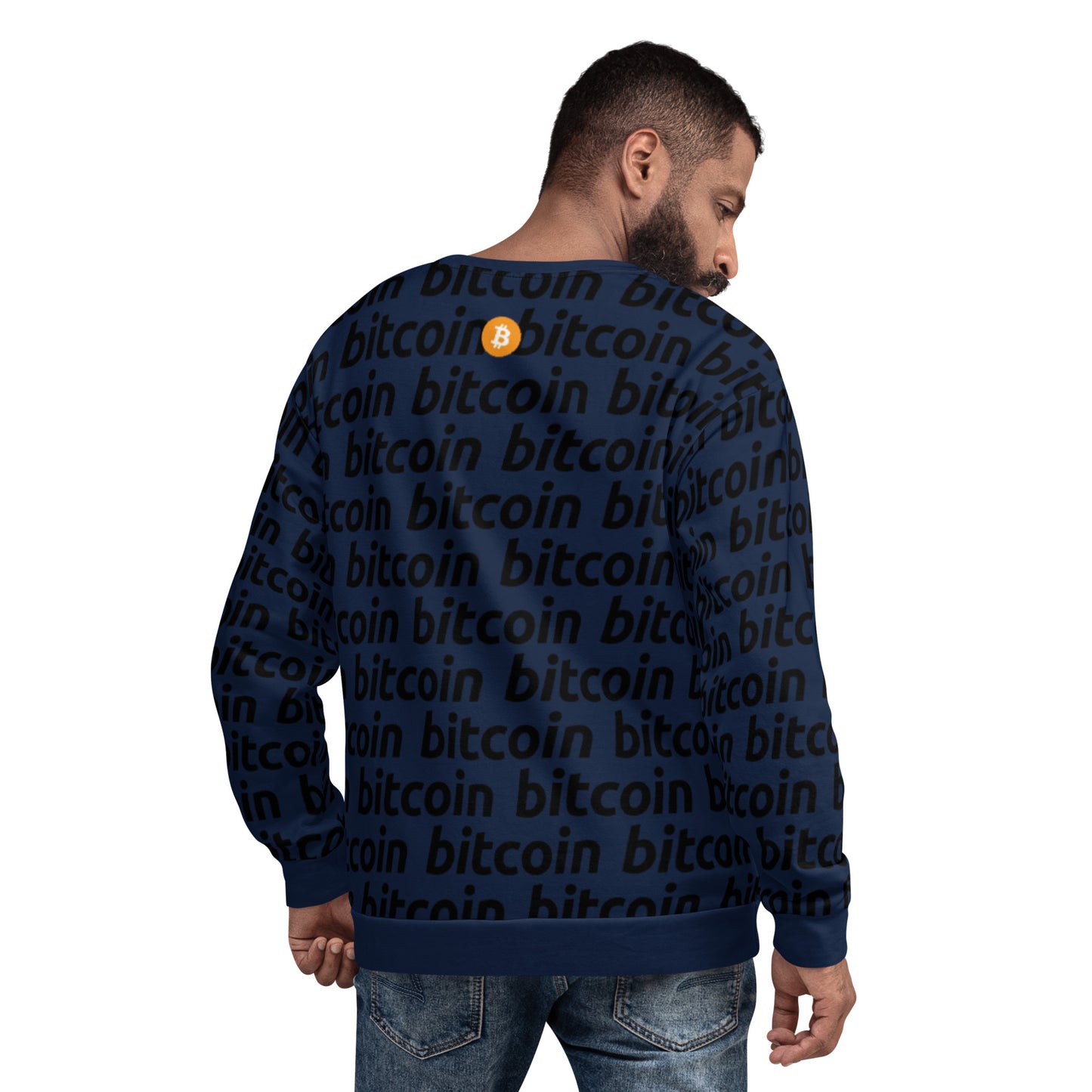 Bitcoin Navy Sweatshirt printful