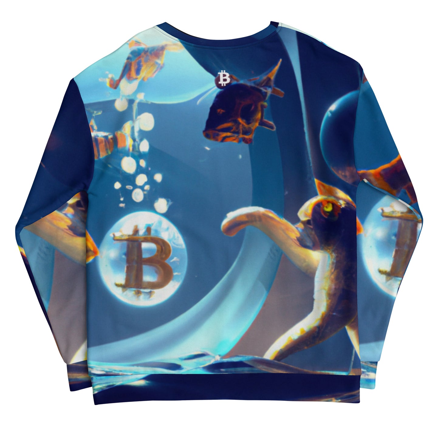 Bitcoin Cat Fish Sweatshirt printful