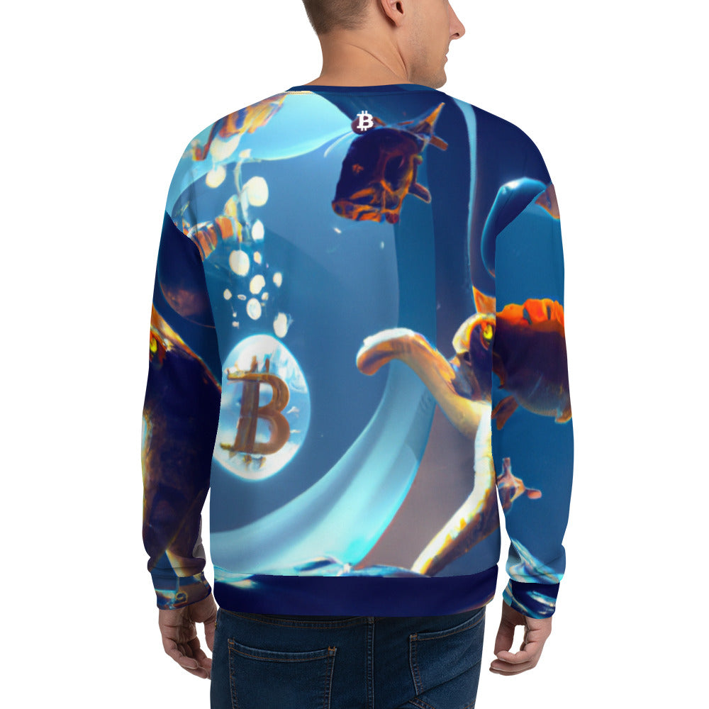 Bitcoin Cat Fish Sweatshirt printful