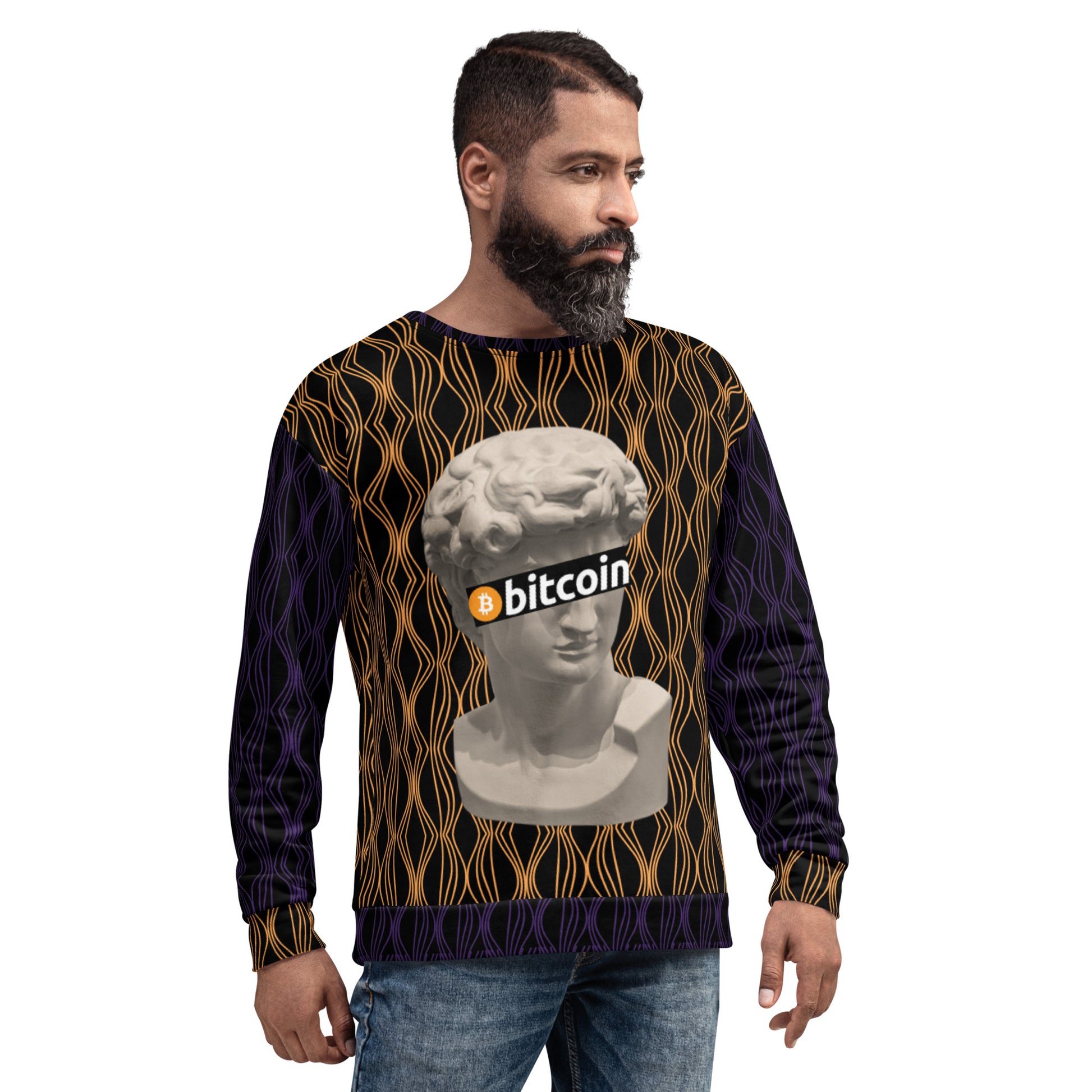 Bitcoin Statue Sweatshirt printful