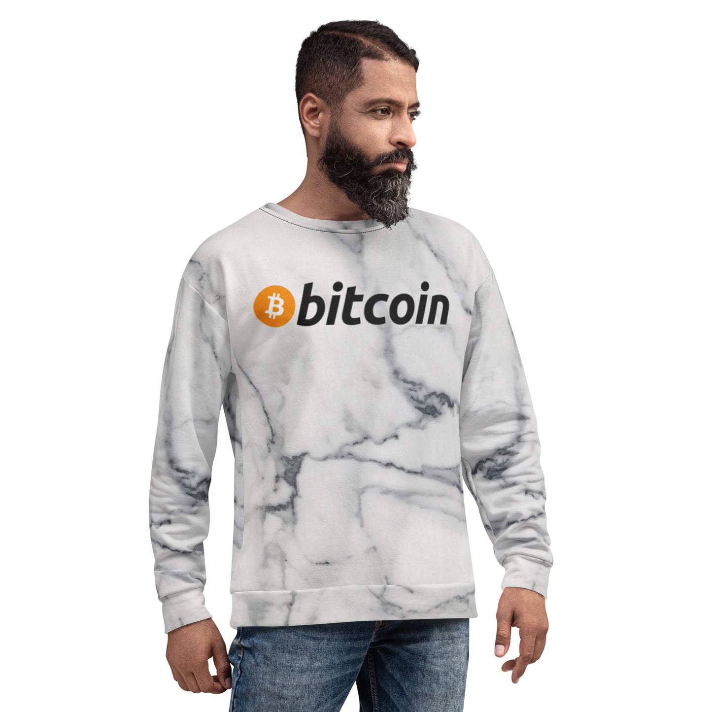 Bitcoin Marble Sweatshirt printful