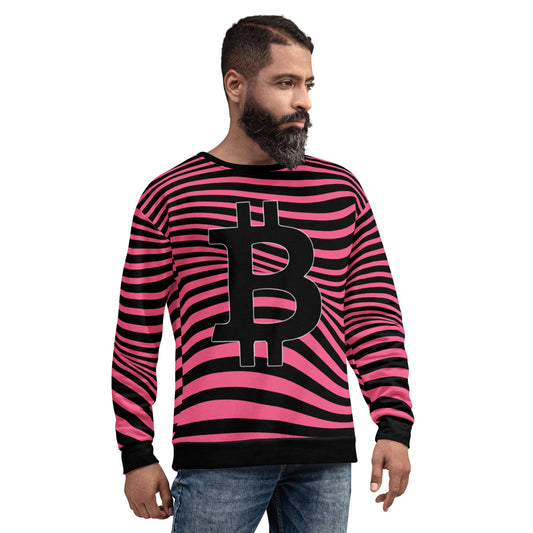 Bitcoin Chaos Stripe Sweatshirt printful