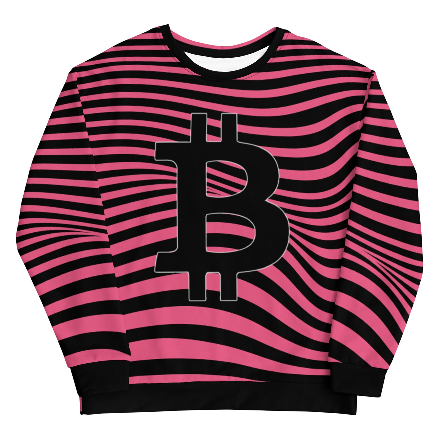 Bitcoin Chaos Stripe Sweatshirt printful