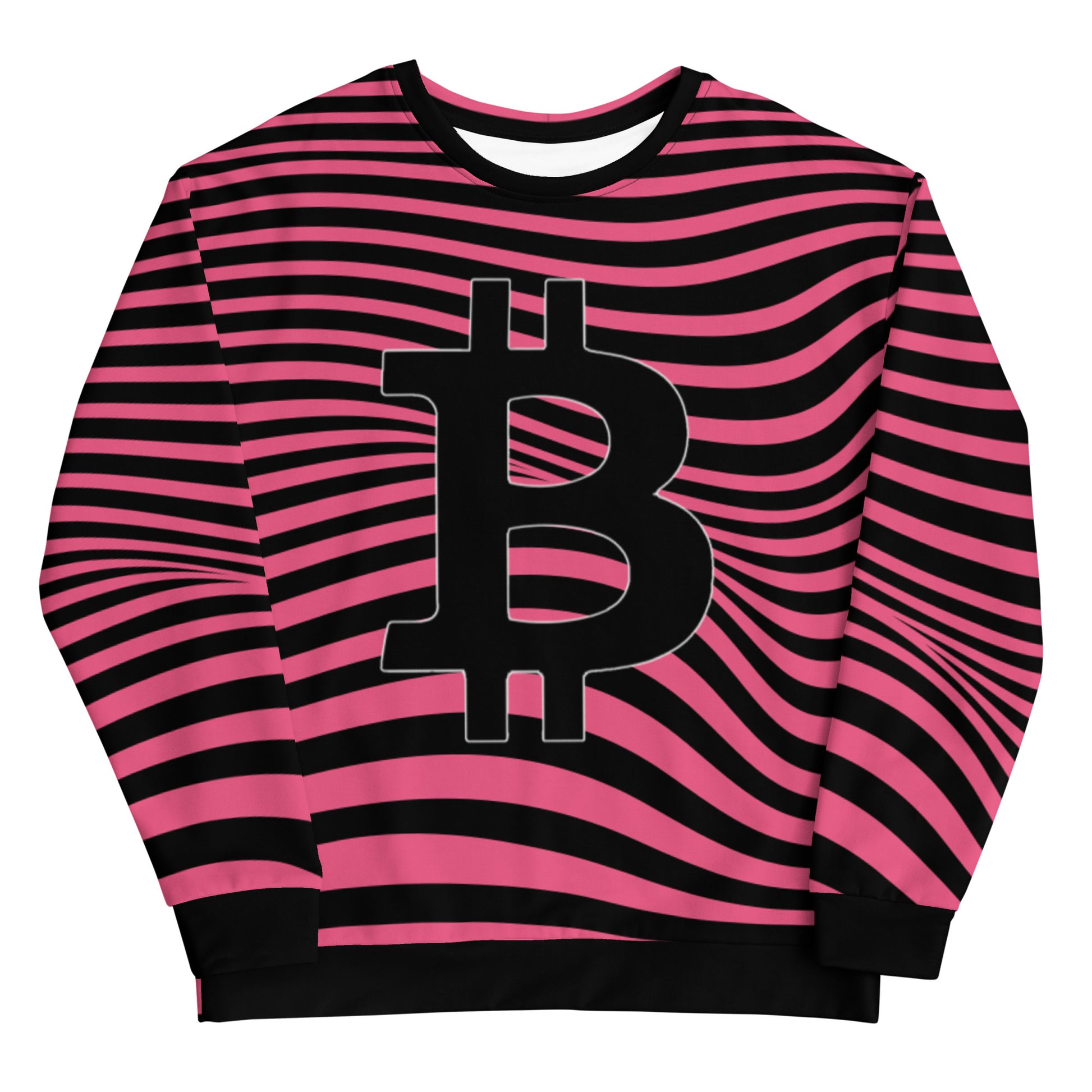 Bitcoin Chaos Stripe Sweatshirt printful