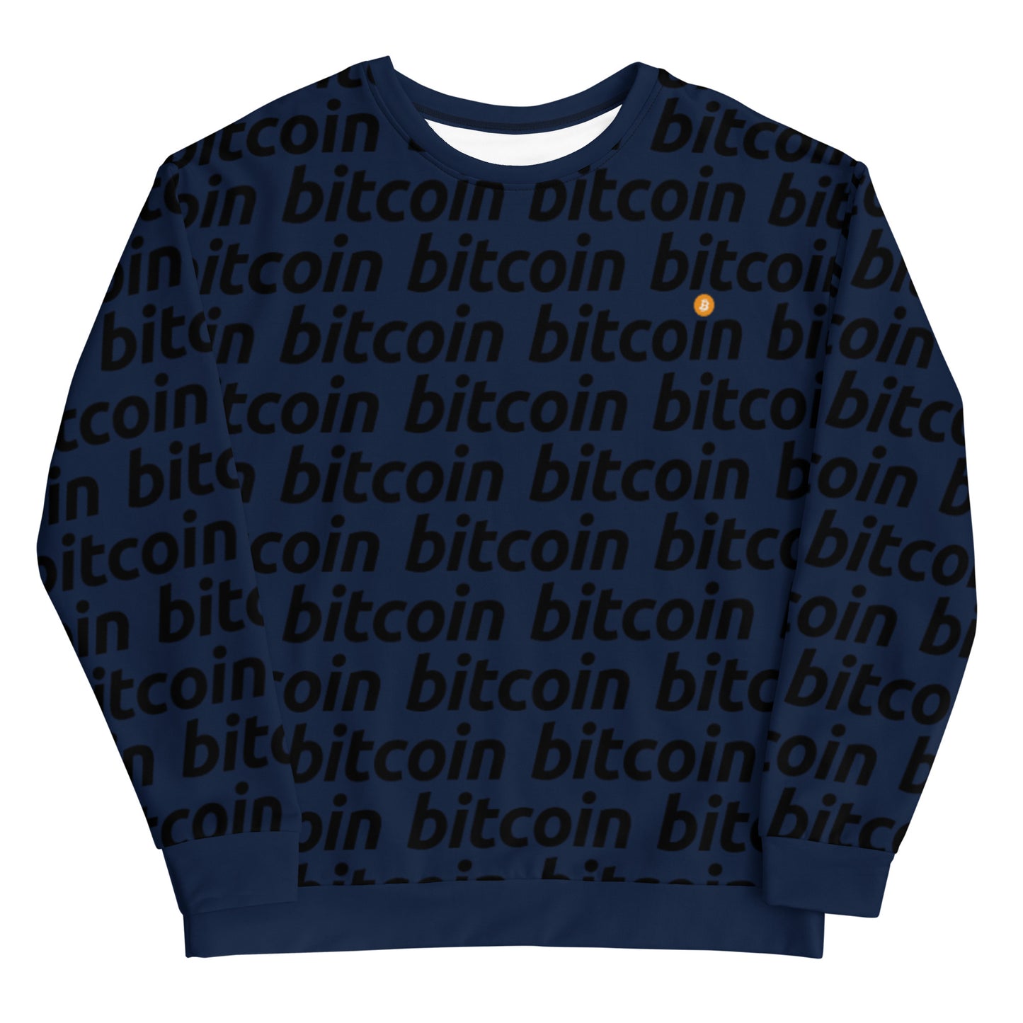 Bitcoin Navy Sweatshirt printful