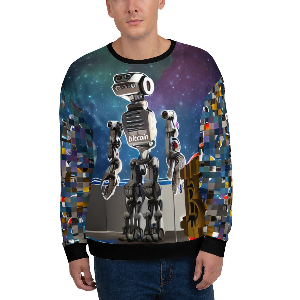 Bitcoin Fish Robot Sweatshirt printful