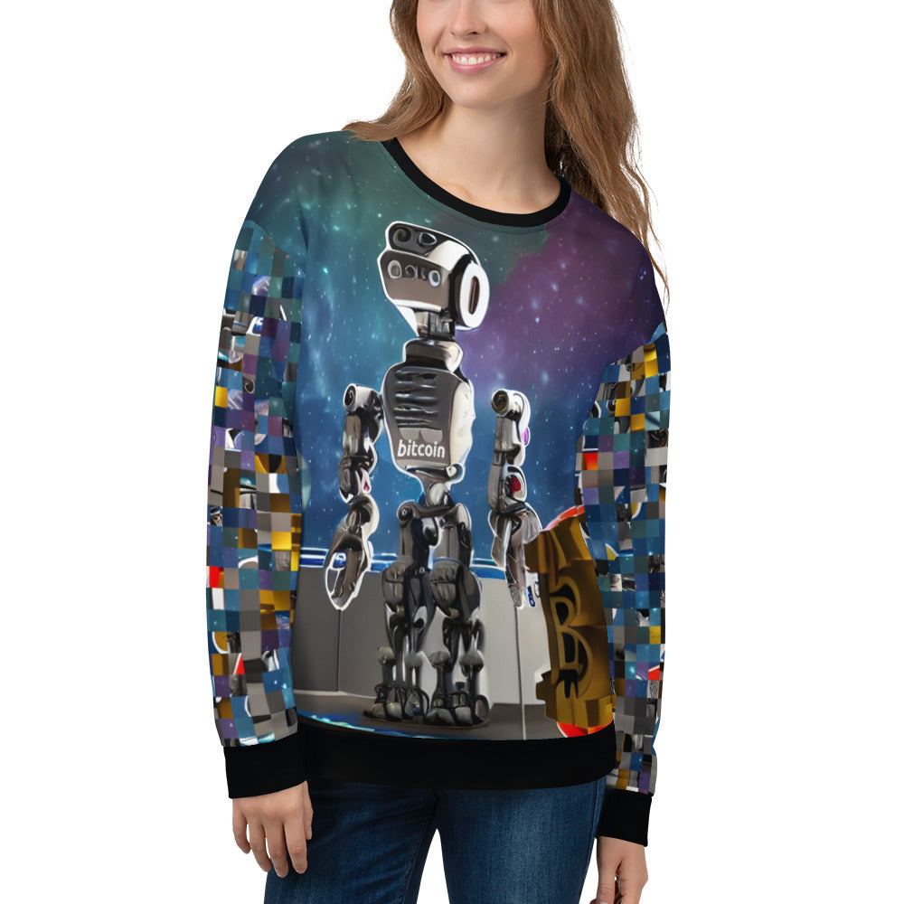 Bitcoin Fish Robot Sweatshirt printful