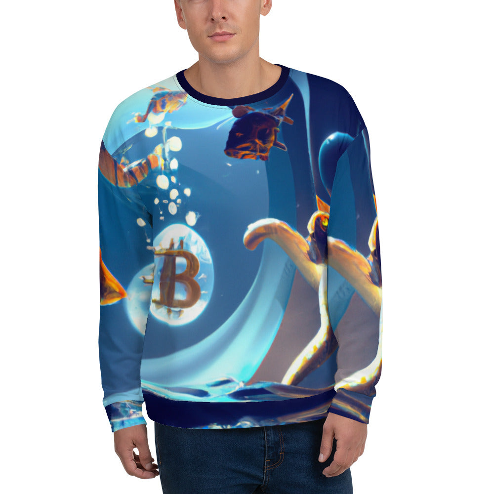 Bitcoin Cat Fish Sweatshirt printful