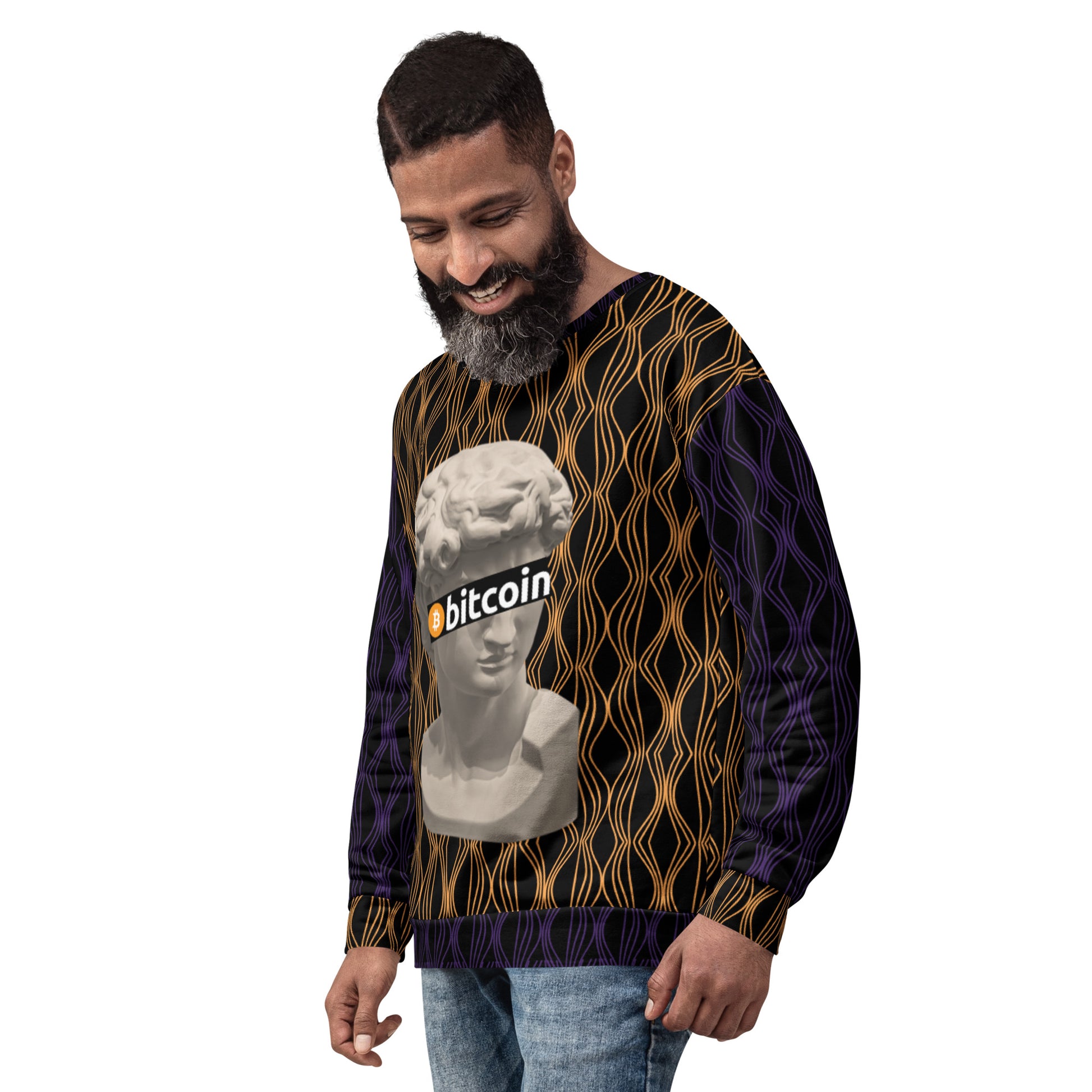 Bitcoin Statue Sweatshirt printful