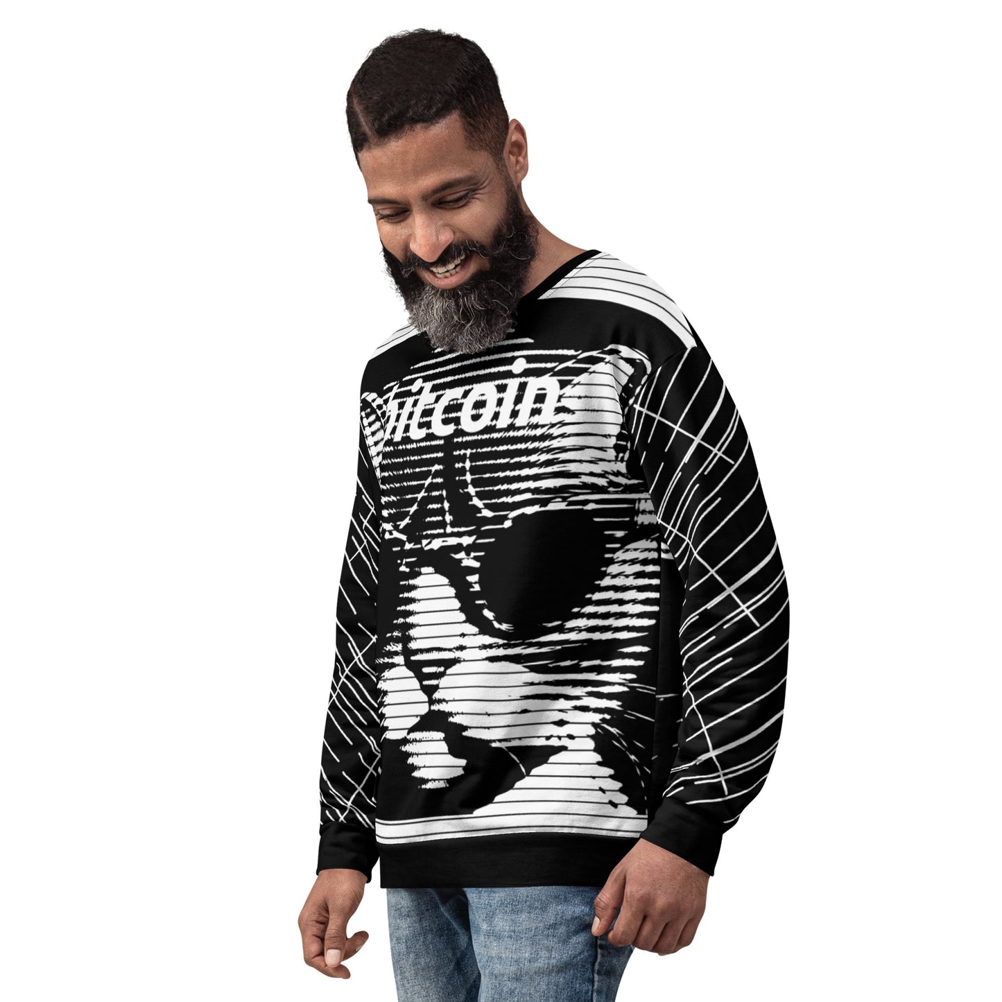 Bitcoin Bw Cat Sweatshirt printful