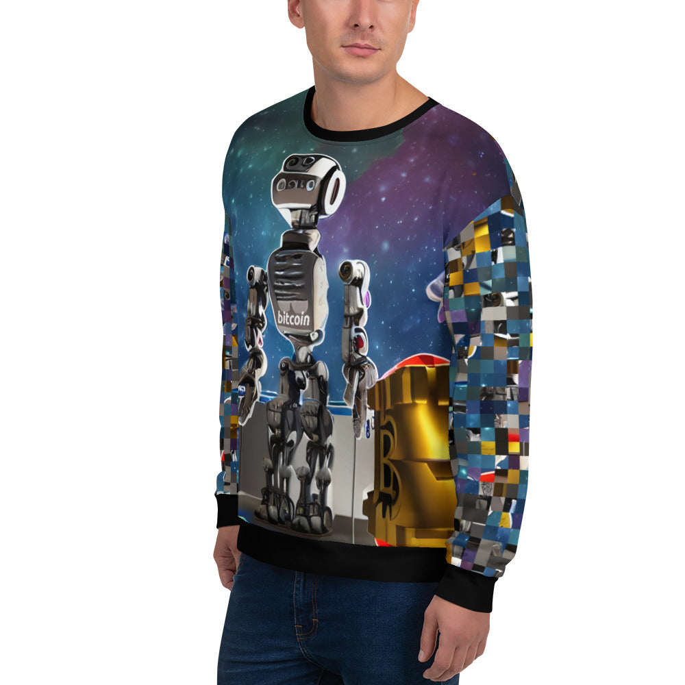 Bitcoin Fish Robot Sweatshirt printful