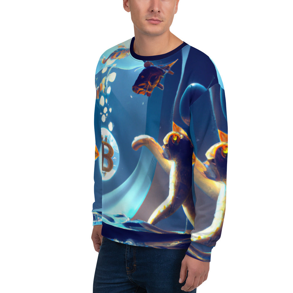 Bitcoin Cat Fish Sweatshirt printful