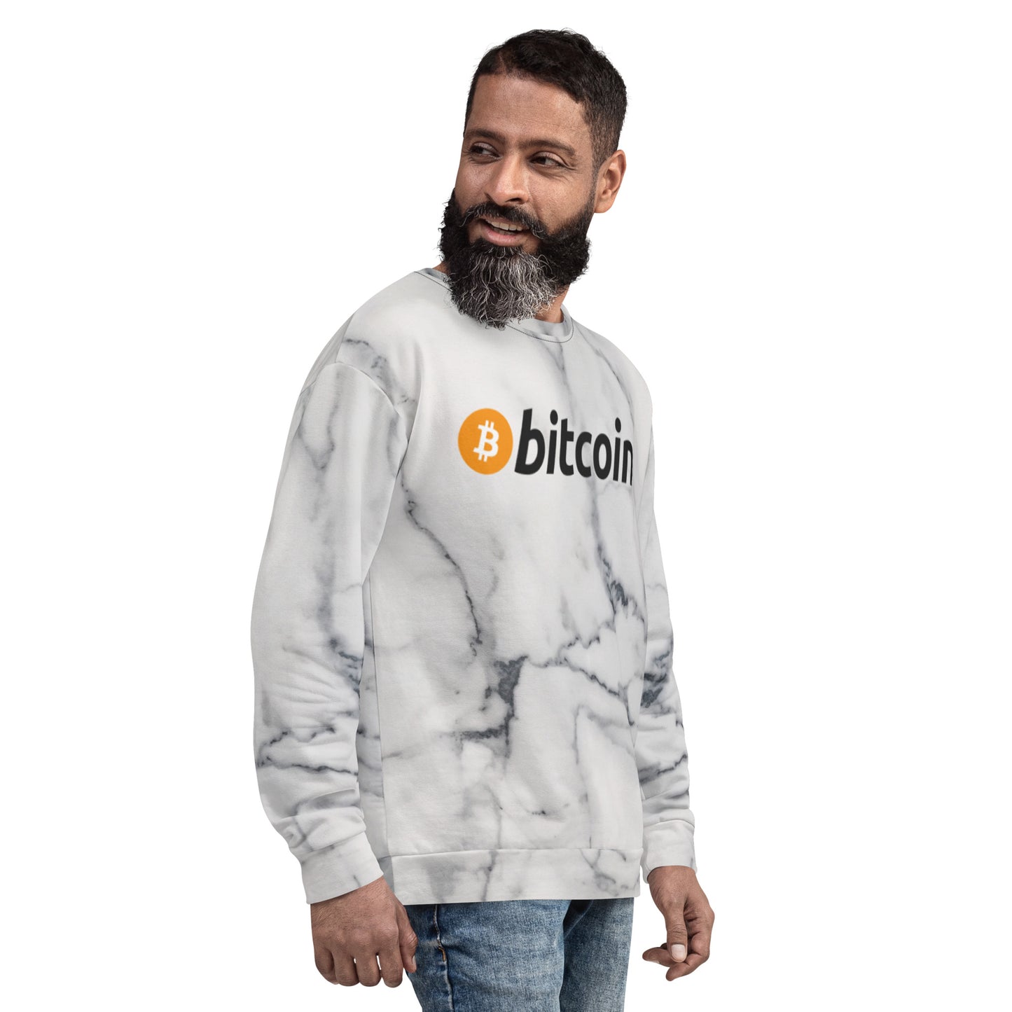 Bitcoin Marble Sweatshirt printful