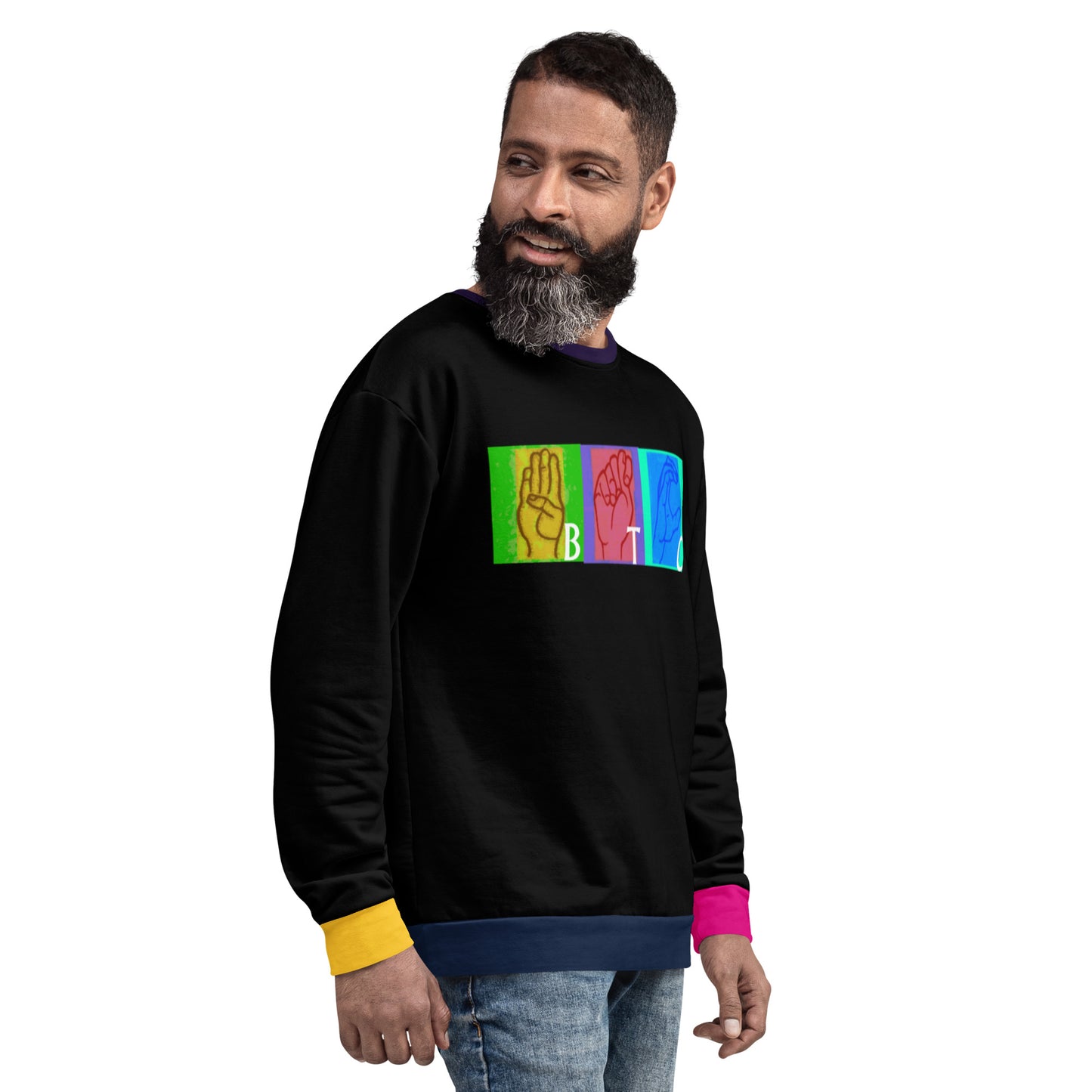 Bitcoin Sign Colors Sweatshirt printful