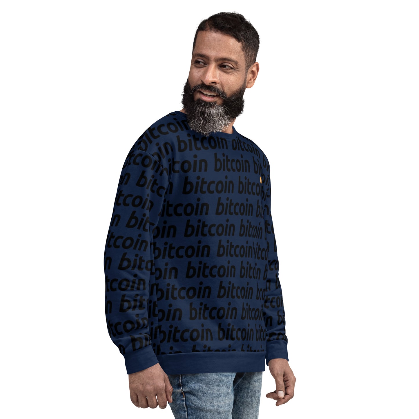 Bitcoin Navy Sweatshirt printful