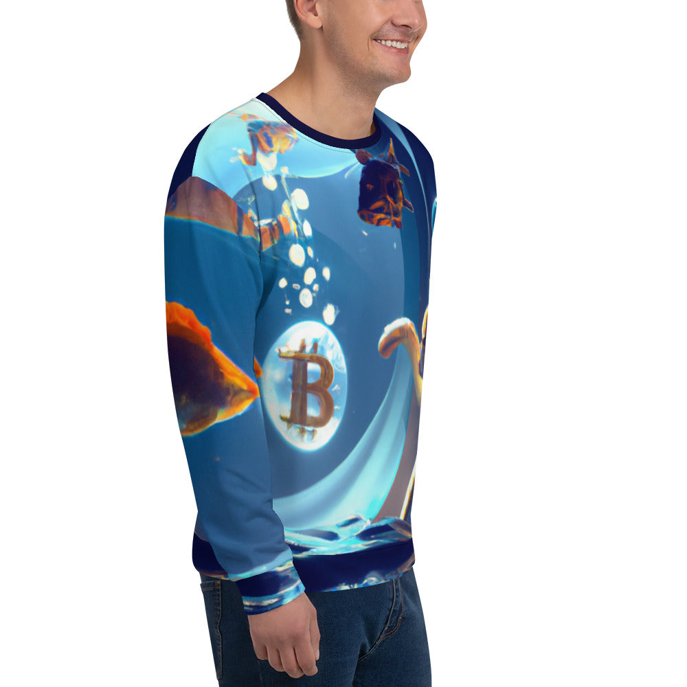 Bitcoin Cat Fish Sweatshirt printful