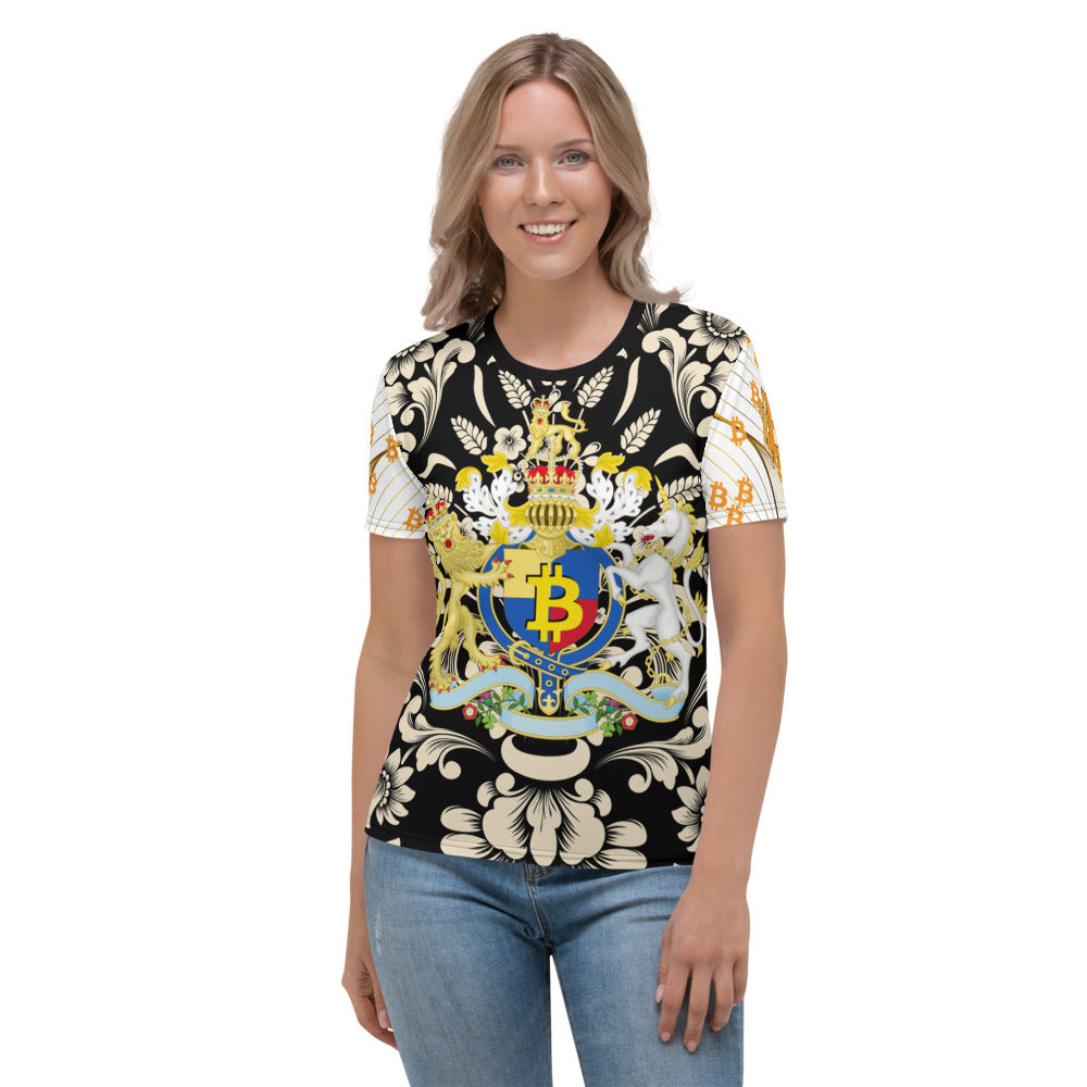 BITCOIN Crest | Shirts & Tops | bitcoin-crest-for-her-tee | printful