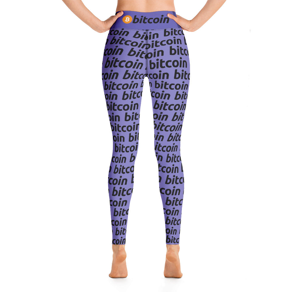 Bitcoin Violetta Yoga Leggings printful