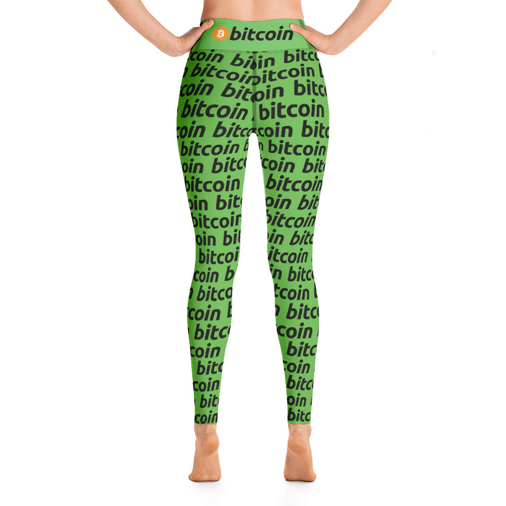 Bitcoin Tree Yoga Leggings printful