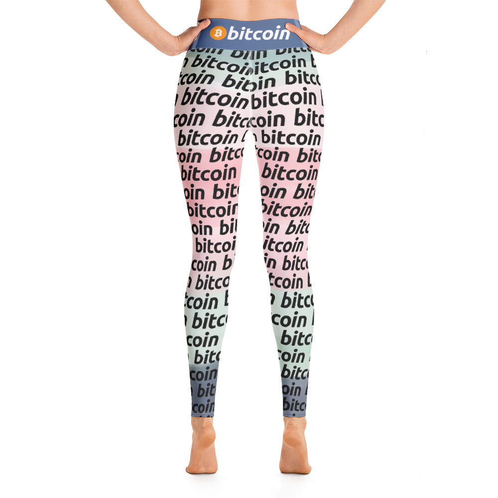 Bitcoin Palette Yoga Leggings printful