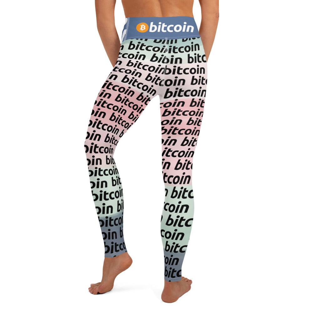 Bitcoin Palette Yoga Leggings printful