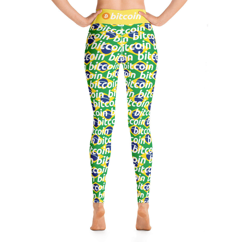 Bitcoin Samba Yoga Leggings printful
