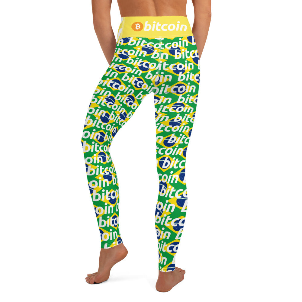 Bitcoin Samba Yoga Leggings printful