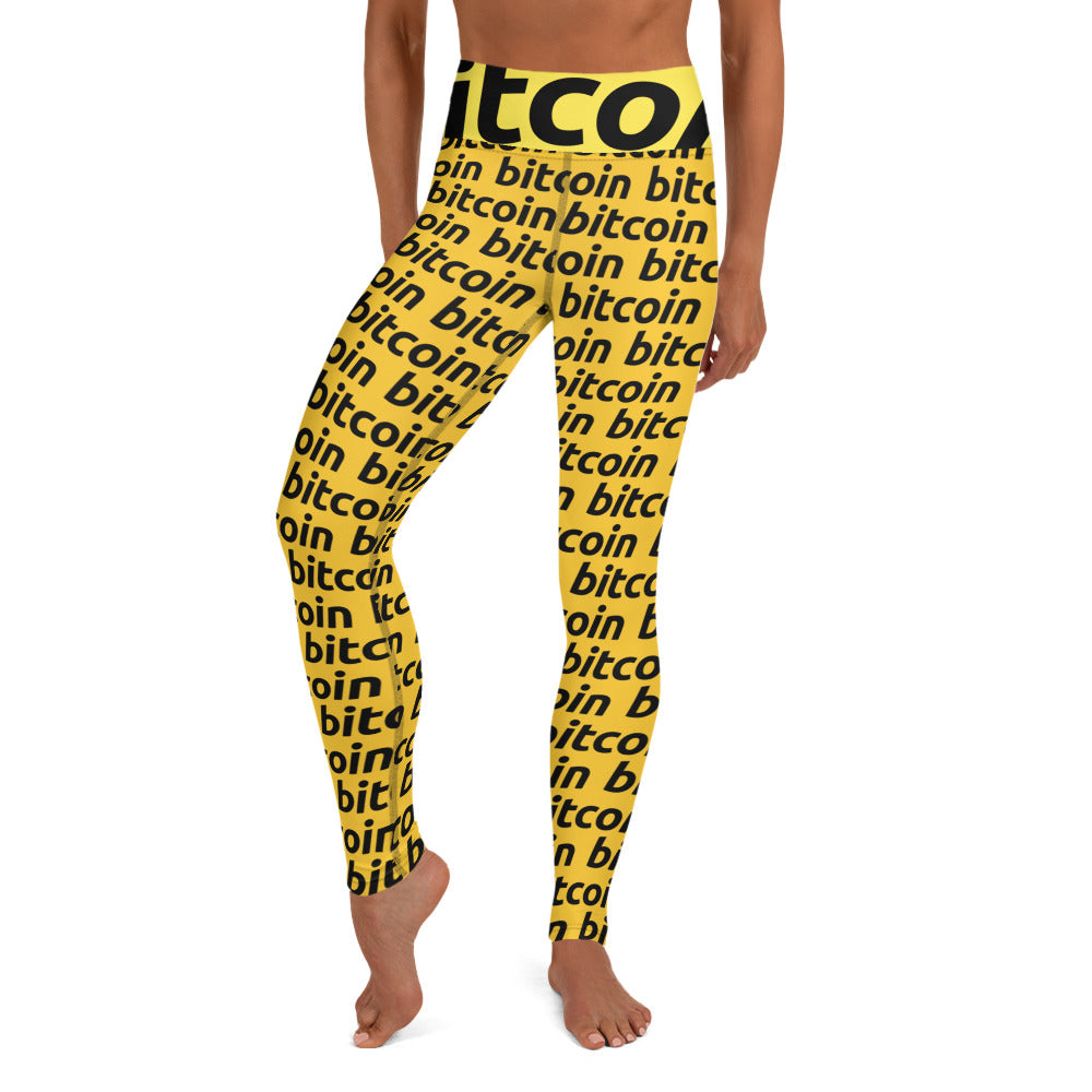 Bitcoin Honey Yoga Leggings printful