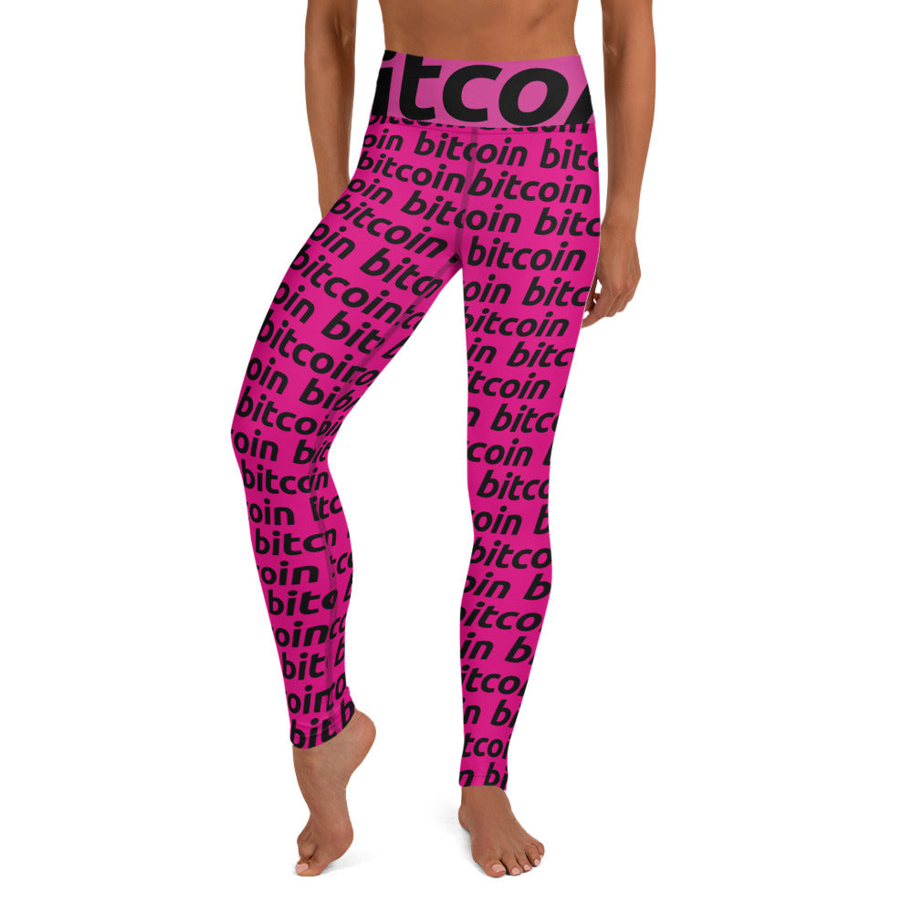 Bitcoin Amarena Yoga Leggings printful