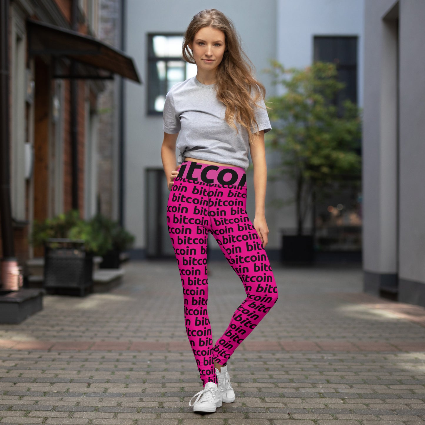 Bitcoin Amarena Yoga Leggings printful