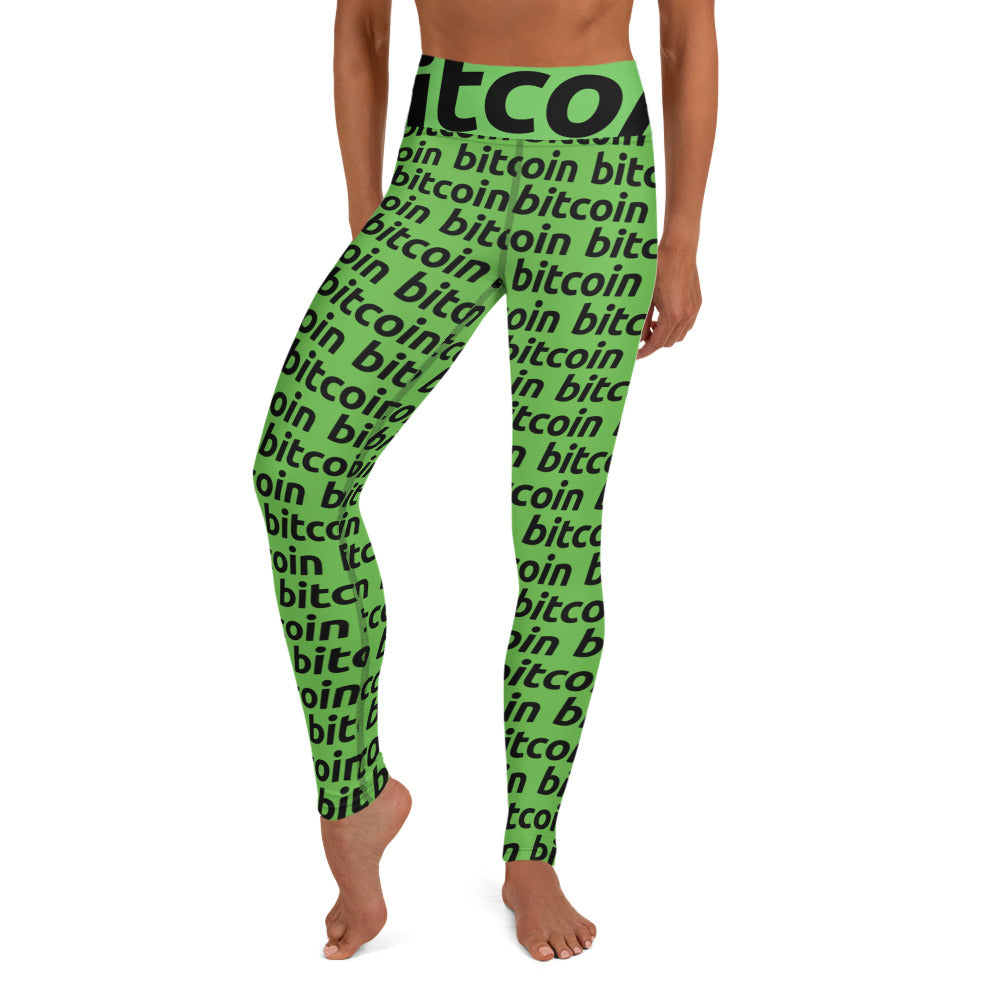 Bitcoin Tree Yoga Leggings printful