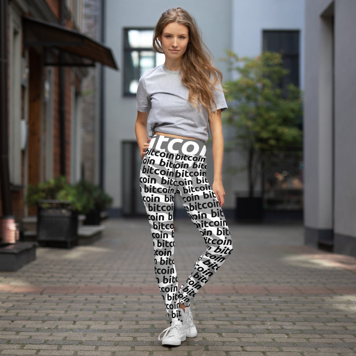Bitcoin Loft Yoga Leggings printful
