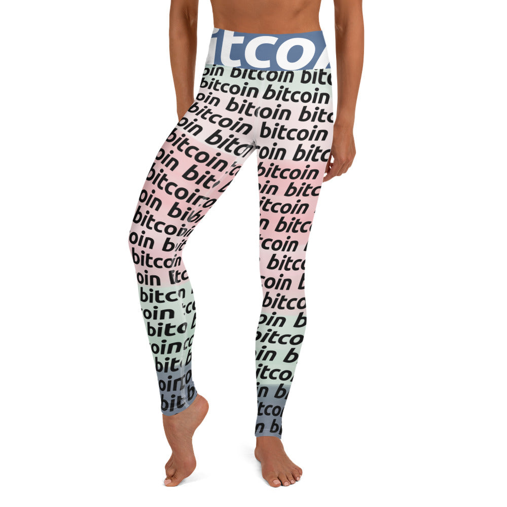 Bitcoin Palette Yoga Leggings printful
