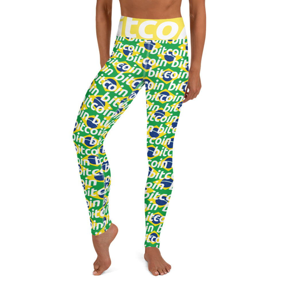 Bitcoin Samba Yoga Leggings printful