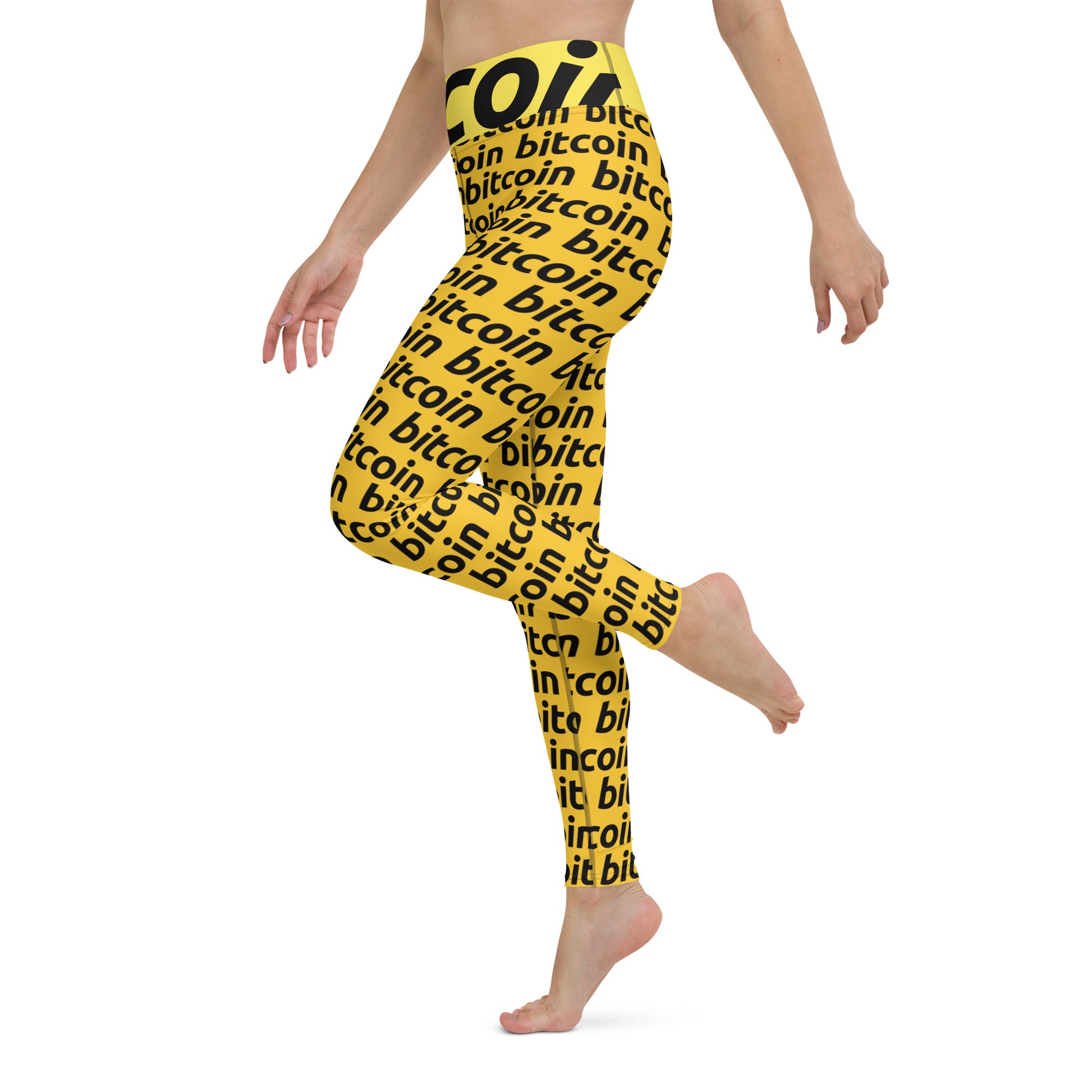 Bitcoin Honey Yoga Leggings printful