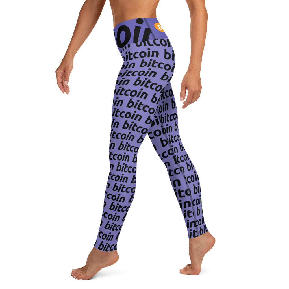 Bitcoin Violetta Yoga Leggings printful