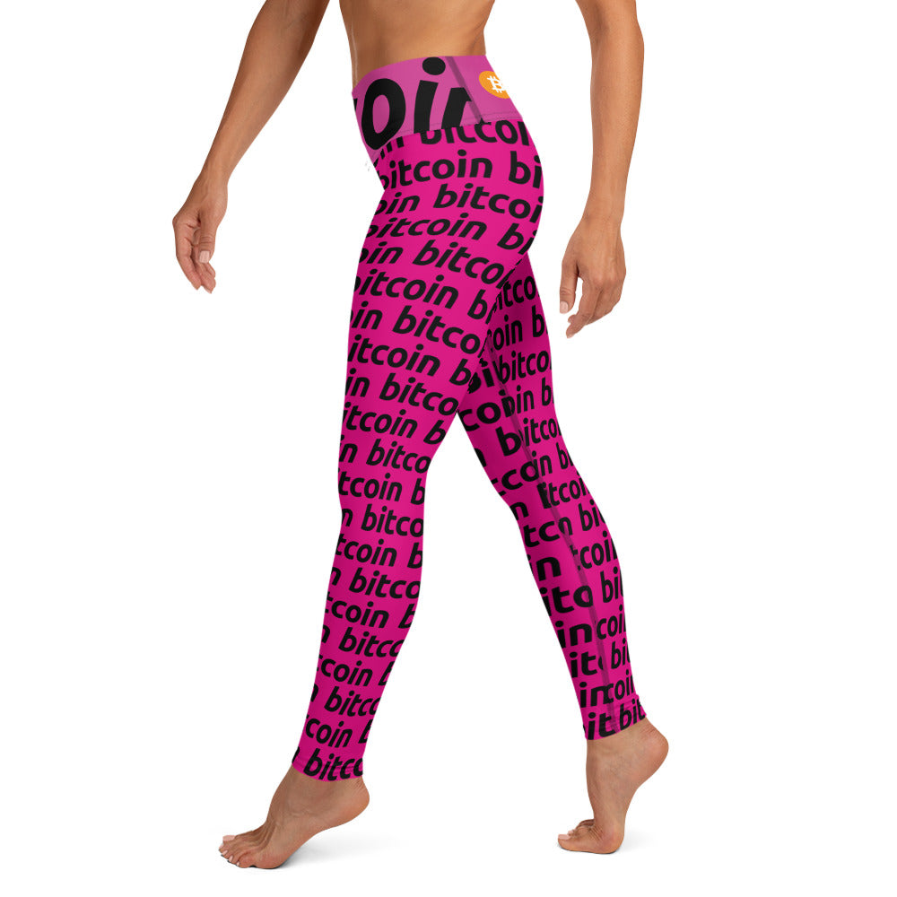 Bitcoin Amarena Yoga Leggings printful