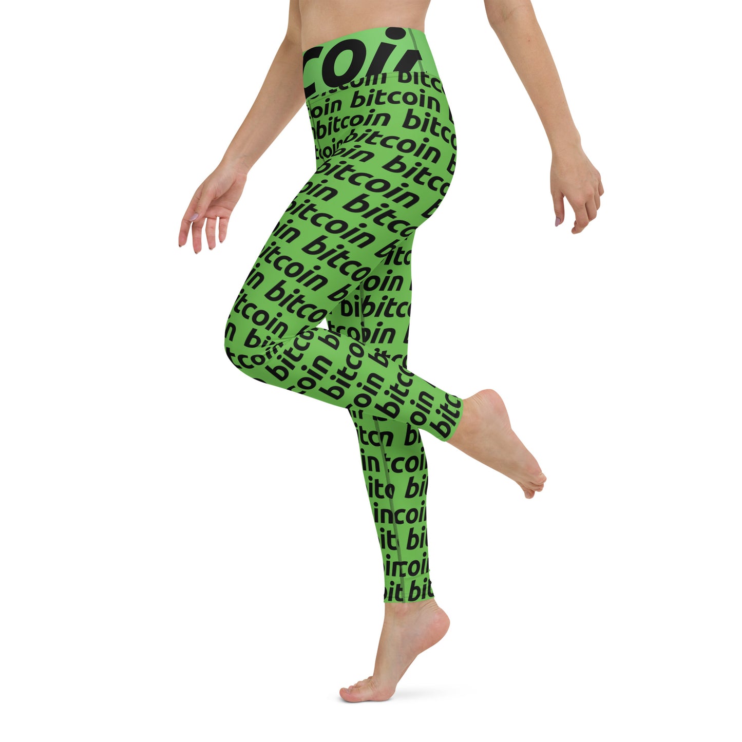 Bitcoin Tree Yoga Leggings printful