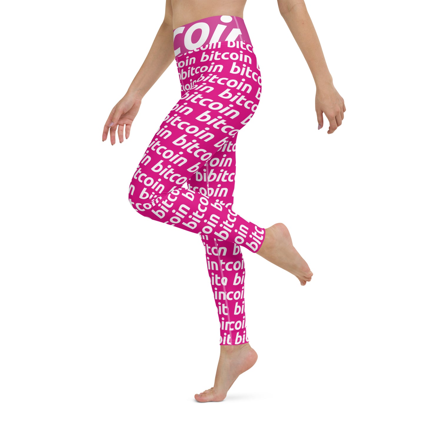 Bitcoin Amarena White Yoga Leggings