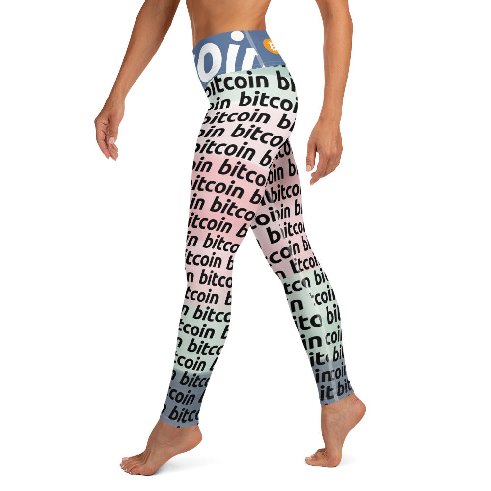 Bitcoin Palette Yoga Leggings printful